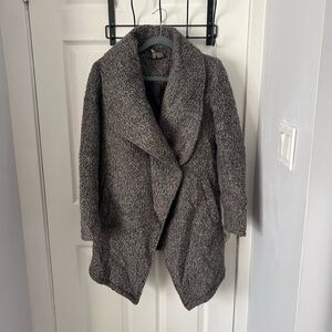 Light gray a-symmetrical peacoat